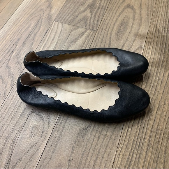 Chloé Lauren Scalloped Flats